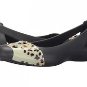 Crocs 卡洛驰 Sienna Leopard Fade 女士平底鞋