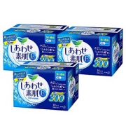 乐而雅 F系列 棉柔透气卫生巾 量多夜用带羽翼  30cm 10片×3包