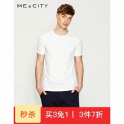 ￼￼ME&CITY 男士基本款简约短袖圆领T恤