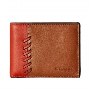 蔻驰（COACH）  Rip and Repair Slim Billfold 男士真皮钱包