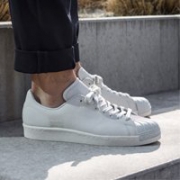 17年夏季， adidas阿迪达斯三叶草 Clean Superstar 80s极简运动鞋