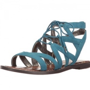 Sam Edelman Gemma 女士麂皮绑带平底凉鞋