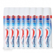 家护（Aquafresh）  真空按压直立式三色立体牙膏 100ml*8支