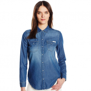 卡尔文 克莱恩（Calvin Klein）  Jeans Basic Denim 女士牛仔衬衫