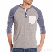 适合凑单，Levi's 李维斯 Marble Henley 男士7分袖T恤 4色 金盒特价$9.9