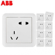 ABB 德静系列 AJ205 五孔插座 10只装