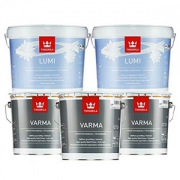 TIKKURILA 芬琳漆 北极雪超白内墙漆 9L*2桶 + 威玛底漆 2.7L*3桶