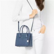 MICHAEL Michael Kors Mercer Embossed-Leather 女士斜挎包