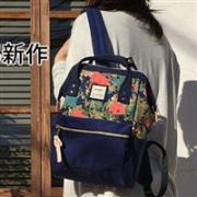 2017年春季新款：ANELLO双肩包小号帆布春日印花休闲背包AT-B0487