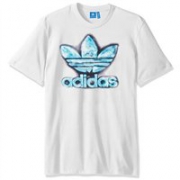 Adidas阿迪达斯Originals三叶草Trefoil Tee男款纯棉短袖T恤  白色款