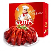 红功夫 熟冻麻辣小龙虾 25-32只 4-6钱/只 1.5kg（净虾重750g）
