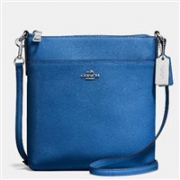 COACH 蔻驰Pebbled Leather Coach Swagger Swingpack女士真皮单肩包  蓝色款
