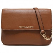 MICHAEL KORS 迈克·科尔斯 MK 女士BEDFORD系列棕色牛皮金色英文单肩包 32T5GBFC7L Luggage