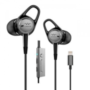 Linner NC21 Lightning接口主动降噪耳机入耳塞式运动带麦好音质重低音苹果耳机耳麦太空灰