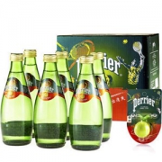 法国进口 巴黎水（Perrier）天然含气矿泉水（法网限量版）330ml*6套装