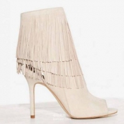 Sam Edelman 女士Arizona真皮流苏鱼嘴靴 2色 新低2.6折 $44.99