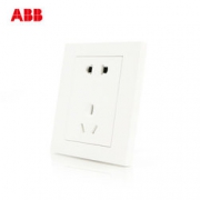 带儿童保护门！ABB 永致 AH205 86型五孔插座面板 单个装 4.9元包邮（9.9-5元券）