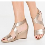 Clarks其乐 Acina Newport 女士真皮坡跟凉鞋