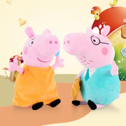 正版Peppa Pig 小猪佩奇 多款毛绒玩偶 30cm*2件