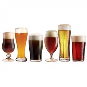 Luminarc Assorted Craft Brew Beer Glasses (Set of 6),, Clear