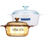 康宁（VISIONS）0.8L透明锅+1.25L白锅二件套VS-08+P-12 *2件