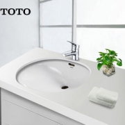 TOTO 陶瓷洗手盆+冷热龙头台盆套餐 DL372R+LW546