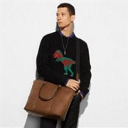 COACH蔻驰Sport Calf Metropolitan Tote男士真皮公文包/通勤包 深棕色