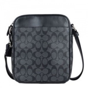 COACH 蔻驰 奢侈品 男款黑色单肩斜挎包 F54788 CQ/BK