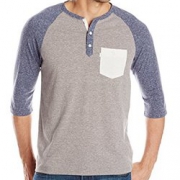 适合凑单！Levi's 李维斯 Marble Henley 男士7分袖T恤 4色