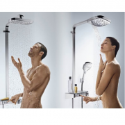 汉斯格雅（Hansgrohe） 飞雨 Select E300 3速可调节头顶花洒  iF设计大奖 恒温龙头 一键切换