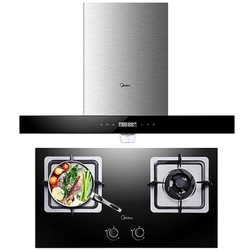 美的（Midea）  DT518R 智能蒸汽洗欧式抽油烟机 + Q360B燃气灶套装