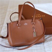 限量款：COACH蔻驰Crossgrain Updated Stanton Carryall女士真皮托特包 棕色款