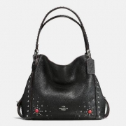 降10刀，COACH 蔻驰 Western Rivets Edie女士真皮手提斜挎包 $189.99