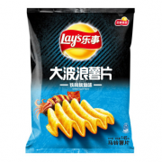 乐事（Lay,  大波浪薯片 铁板鱿鱼味 145g
