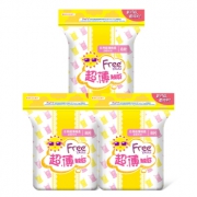 飞（FREE） 丝薄棉柔排湿表层日用组合240mm*8片*3包
