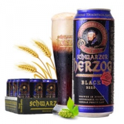 【京东超市】德国进口 歌德（schwarzer herzog ）黑啤酒 500ml*24听 整箱装