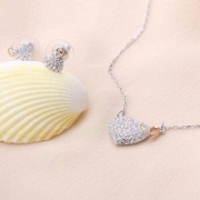 Swarovski 施华洛世奇 心形 项链+耳钉套装 5228755*2套