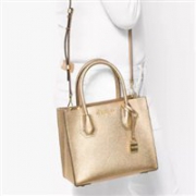 MICHAEL KORS Studio系列 Mercer 女士 中号手提斜跨包  土豪金