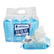 凑单品： 小白熊 09194 婴儿手口柔湿巾 湿纸巾 25抽*4包