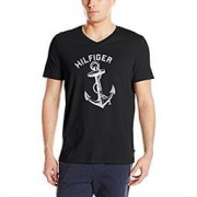限尺码： TOMMY HILFIGER 汤米·希尔费格 男士锚图案T恤