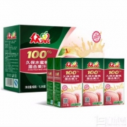 众果 100%纯果汁 久保水蜜桃混合果汁1L*6盒