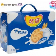 优冠 牛奶香脆盒装 1000G *2件