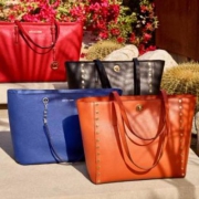国内5折￥2200，17年新款 Michael Michael Kors Rivington女士真皮大号托特包 3折$104.55（$123 额外85折）