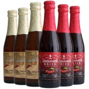 林德曼（Lindemans）  （樱桃*3/桃子*3）组合装 250ml*6瓶 *2件