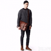 Fossil 化石 Estate E/W City 男士真皮邮差包 $134.99