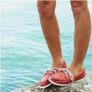 斯佩里（Sperry Top-Sider）   Quinn 女士帆船鞋 真皮鞋面 手工缝制