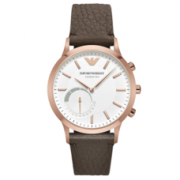 Emporio Armani 阿玛尼 智能腕表 深棕色皮革表带 ART3002