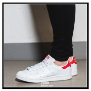 Adidas Originals 阿迪达斯 Stan Smith 复古小白鞋 红尾 Prime会员免费直邮含税