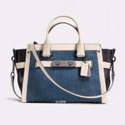 COACH 蔻驰 女士真皮拼接单肩手提包 $219.99