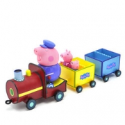 PeppaPig小猪佩奇 男女孩玩过家家玩具火车套装